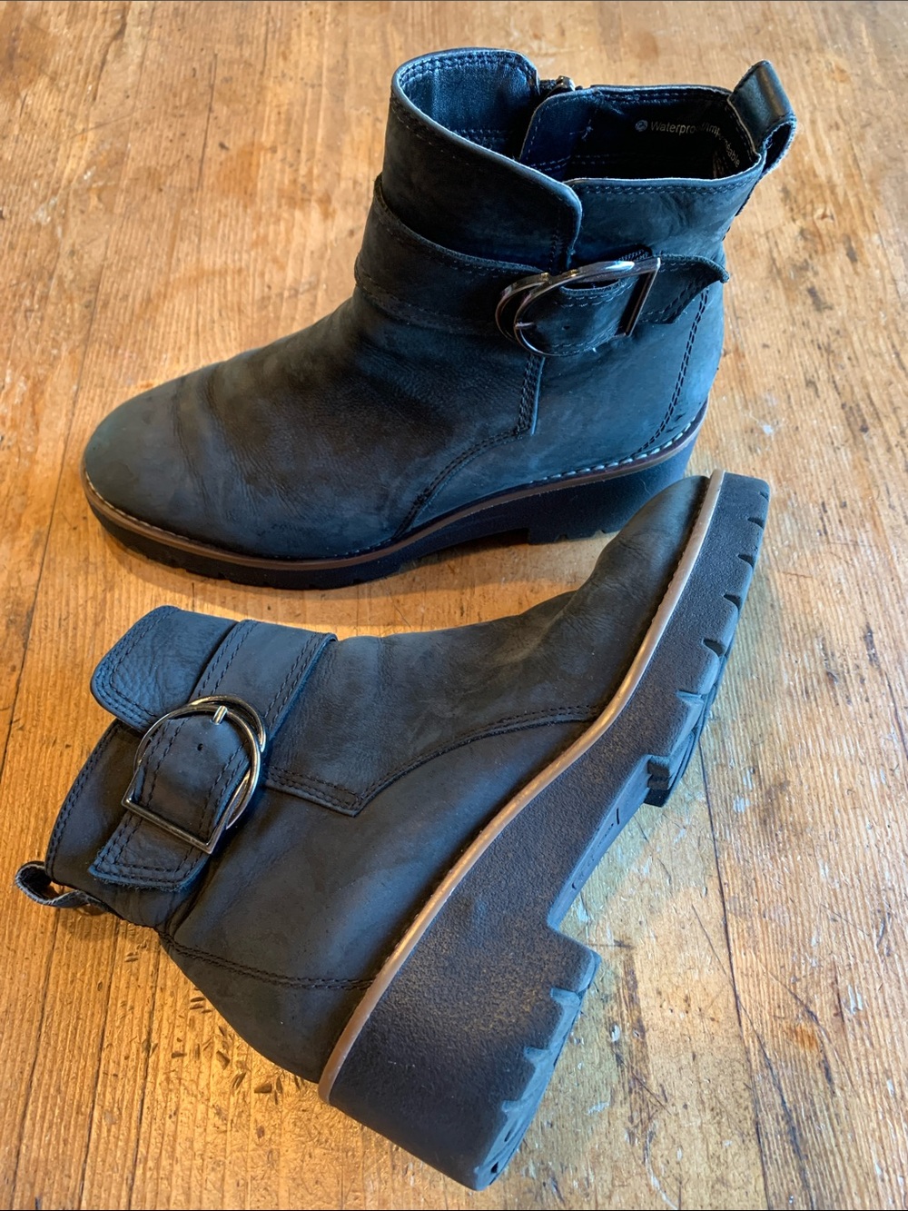 Blondo Black Suede Ankle Booties with Buckle